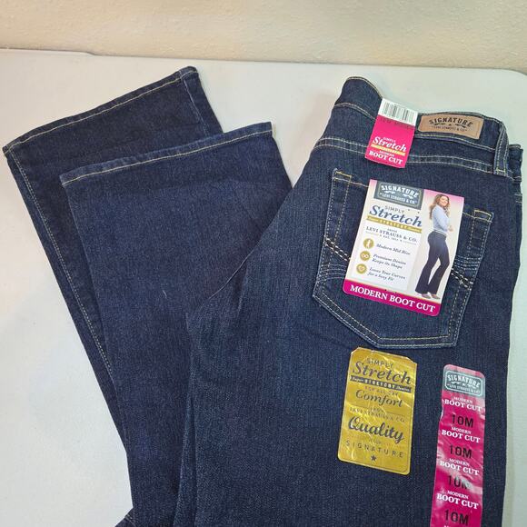 NWT Signature Levi Strauss & Co Modern Boot Cut Indigo Void Jeans Women Size 30 - Picture 6 of 8